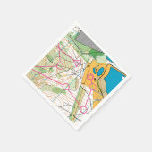 Papieren servet - Oriënterende kaart (Hoek)