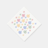 Papieren servet - Ornamenten met kerstbomen (Hoek)