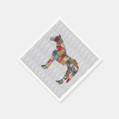 Papieren servet - Paardenrace ART door Navin JOSHI (Hoek)