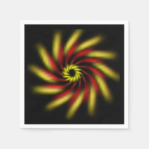 Papieren servet - Pinwheels op zwart