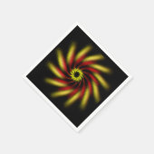 Papieren servet - Pinwheels op zwart (Hoek)