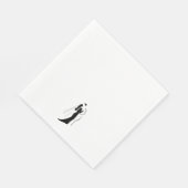 Papieren servet - Trouwen (Hoek)