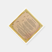 Papieren servet voetafdrukken in het zand (Hoek)