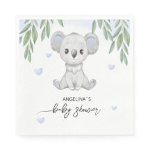 Papieren servet voor baby shower.