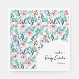 Papieren servet voor baby shower met schattig desi