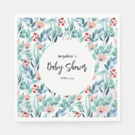 Papieren servet voor baby shower met schattig desi