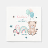 Papieren servet voor de eerste verjaardag. (Voorkant)
