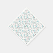 Papieren servet voor de eerste verjaardag. (Hoek)