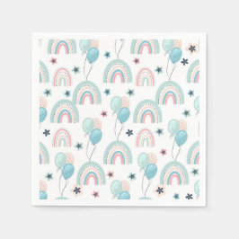 Papieren servet voor de eerste verjaardag.