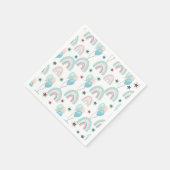 Papieren servet voor de eerste verjaardag. (Hoek)