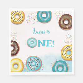 Papieren servet voor een 1e verjaardag.