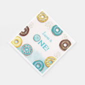 Papieren servet voor een 1e verjaardag. (Hoek)