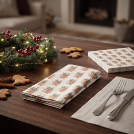 Papieren servet voor kerstkoekruilparty met ginter
