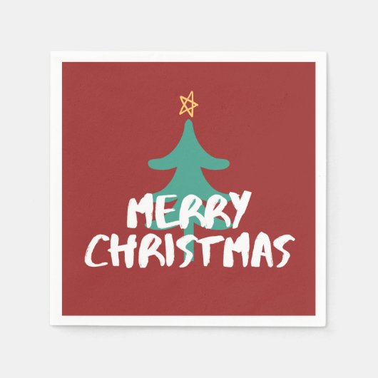 Papieren servet voor Kerstmis (Voorkant)