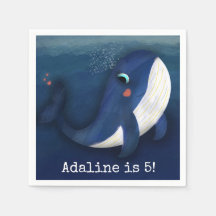 Papieren servet voor walvissen