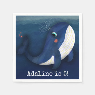 Papieren servet voor walvissen