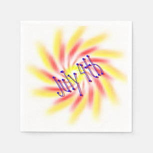 Papieren servet - Vuurwerk van het rad