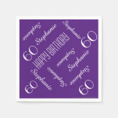 Papieren servetten, 60e verjaardagsfeest met herha servet (Voorkant)