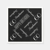 Papieren servetten, 60e verjaardagsfeest met herha servet (Voorkant)