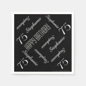 Papieren servetten, 75e verjaardagsfeestje met her servet (Voorkant)