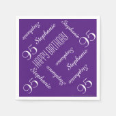 Papieren servetten, 95e verjaardagsfeest met herha servetten (Voorkant)