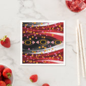 Papieren servetten, Abstract rood zwart wit Servet (Insitu)