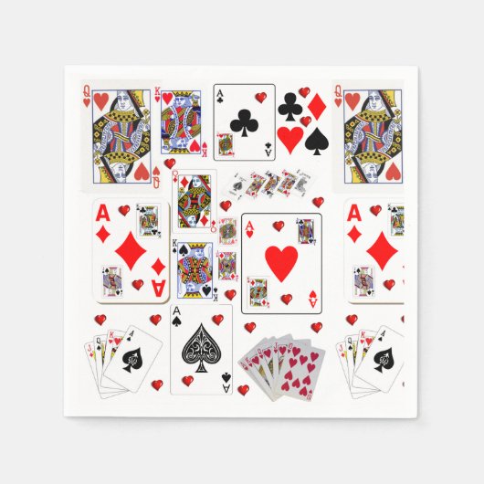 Papieren servetten, Ace speelkaarten Servet (Voorkant)