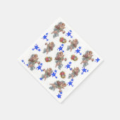 Papieren servetten, Angel Blue Stars Servet (Hoek)