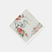 papieren servetten Aziatische kraanbloem (Hoek)