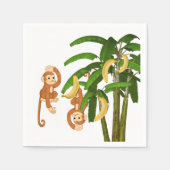 Papieren servetten, bananenboomapen servet (Voorkant)
