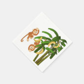 Papieren servetten, bananenboomapen servet (Hoek)