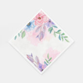 Papieren servetten - bloemendruk (Hoek)