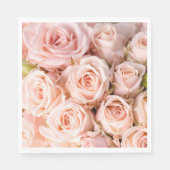 Papieren servetten-Blush roze rozen Servet (Voorkant)