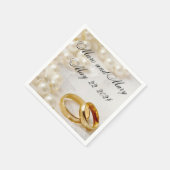 Papieren servetten bruiloft aanpasbaar (Hoek)