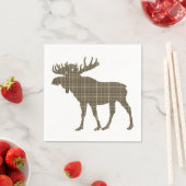 papieren servetten bruine plaid elanden (Insitu)