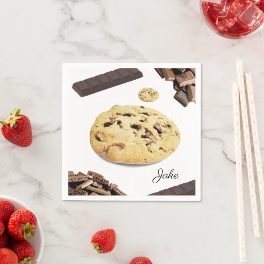 Papieren servetten, chocoladekoekjes servet (Insitu)