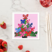 Papieren servetten, cocktail kerstboom bogen servet (Insitu)