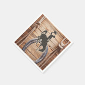Papieren servetten, cowboy paard hout touw servet (Hoek)