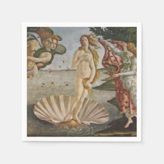 Papieren servetten De geboorte van Venus Sandro Bo
