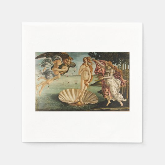 Papieren servetten De geboorte van Venus Sandro Bo (Voorkant)