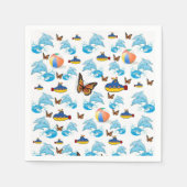 Papieren servetten, dolfijnen servet (Voorkant)