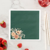 Papieren servetten, Elegant bloemengroen Servet (Insitu)