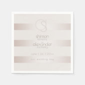 PAPIEREN SERVETTEN | Elegant Modern Blush Pearl St (Voorkant)