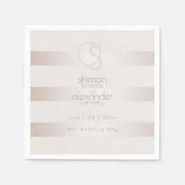 PAPIEREN SERVETTEN | Elegant Modern Blush Pearl St