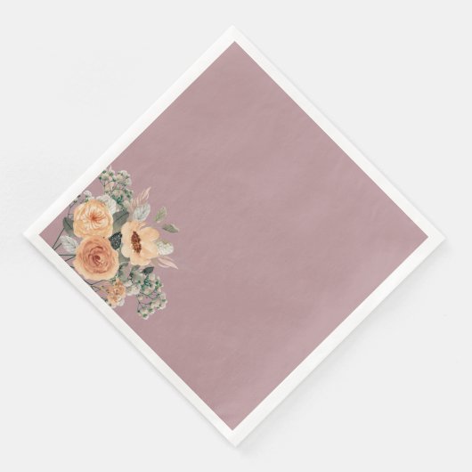 Papieren servetten, Elegante bloesem blush roze Servet (Hoek)