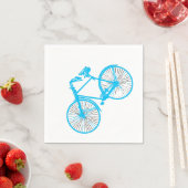Papieren servetten fiets fiets wit blauw (Insitu)