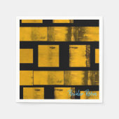 Papieren servetten, geelzwart servet (Voorkant)