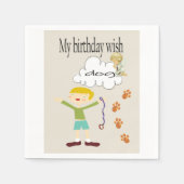 Papieren servetten, Gelukkige Verjaardag Wensen vo Servet (Voorkant)