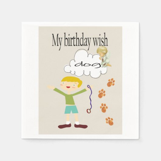 Papieren servetten, Gelukkige Verjaardag Wensen vo Servet (Voorkant)