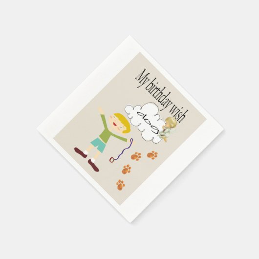 Papieren servetten, Gelukkige Verjaardag Wensen vo Servet (Hoek)